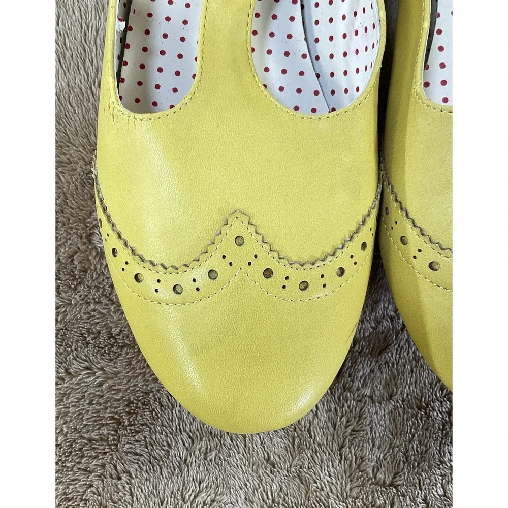 But Another Innocent Tale Butter Yellow Buckle Flat Mary Jane's Trendy Casual